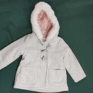 Carter's Gray and Pink Hooded Jacket